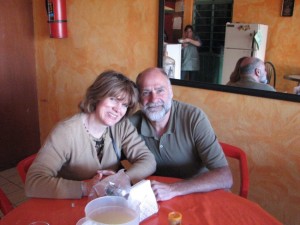 Steven and Theresa in Restaurant