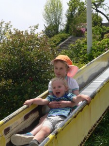 Theo and William enjoying each other's company