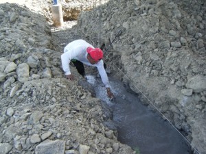 Preparing the base for the footers