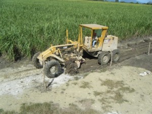 The miracle happens - the road is being graded
