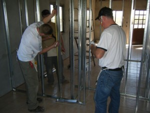 The interior walls go up