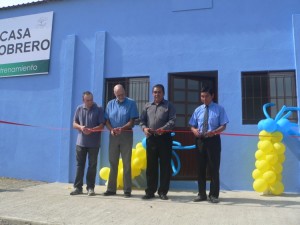 The ribbon cutting. Officiated by a guest from the government, and including Javier, Fred and me