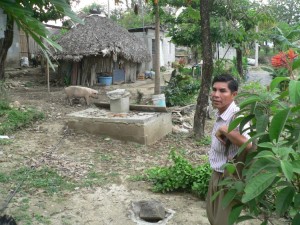 Pastor Javier is waiting outside a house to receive an invitation to enter. This is real-life church planting