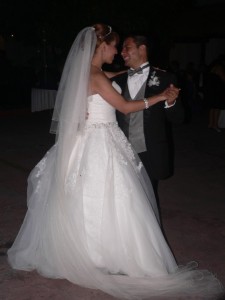 Lupita and Alfredo at their wedding reception. They make a beautiful couple