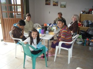 The first breakfast in the Casa del Obrero