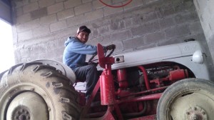 Armando beginning to get itchy feet to start field work on the little Ford 8N