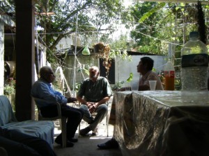 Javier and Steven receive wisdom from a great man of God