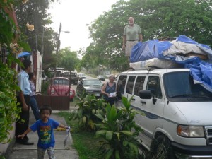 Packing the van in Cd. Valles as we prepare to leave