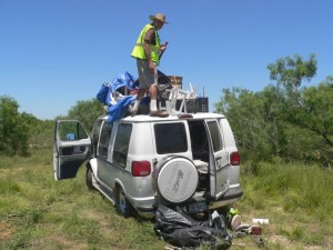 Beginning to unload at our new location at the job site (and our new home)