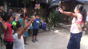 Alicia holding vacation Bible school in the Tenec village of San Antonio Huichimal where they minister weekly
