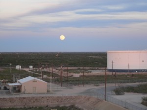 The same moonrise. Notice the pump jack in the distance. These are what make the world go around here in west Texas