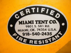 The tent is fully fire resistant certified