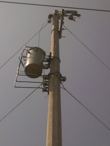 The brand new transformer at the Missionary Training Center farm. We are expecting that within days the power will be hooked up to the building itself