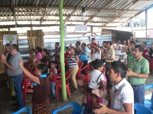 A church service in Tamazunchale
