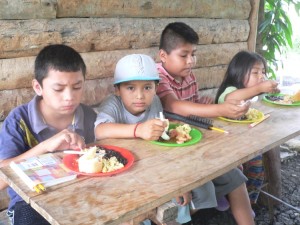 Breakfast is served after the children's church program is taught in Buenos Aires