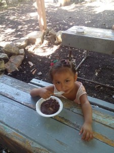 One of the beautiful little ones being fed and ministered to