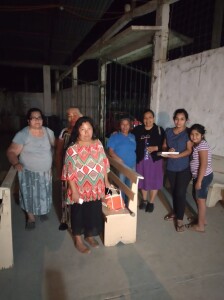 This is the congregation in Tanlacut. Cristina is standing with this group of women