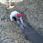 Preparing the base for the footers