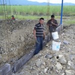 Laying the block for the footers
