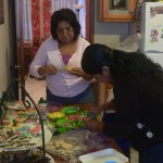 Decorating Christmas cookies