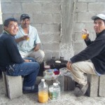 Lunch is served – Javier and the building crew