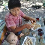 The children receive the Word of God in a way that they can understand, a lot of love, and a good meal for their hungry stomachs