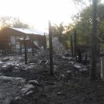 The aftermath of the arson attack. This is what was left of the children’s ministry on Friday morning