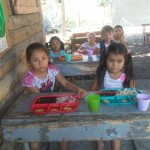 Some of the beautiful children whose stomachs and hearts are being filled at the feeding program.