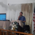 Dr. Mario Cázares teaching in the Bible Institute.