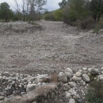 Dry riverbed in Tanlacut. This should be a flowing river in normal years. Please remember to pray for our brothers and sisters.